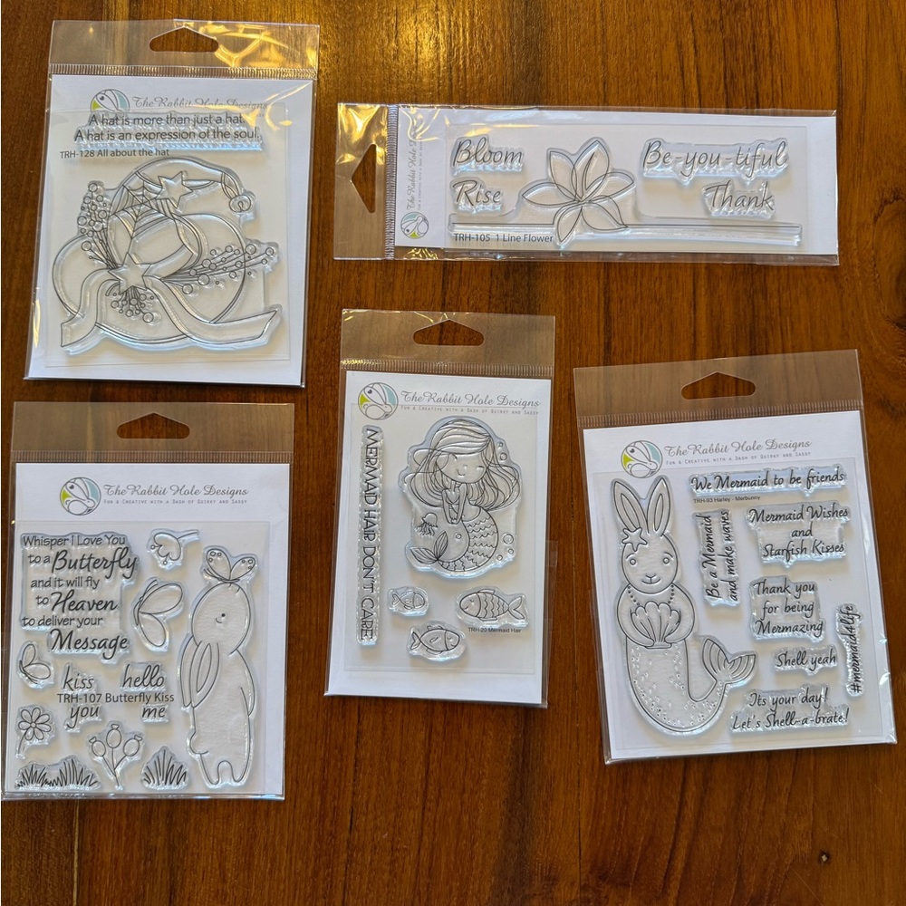 The Rabbit Hole Designs Clear Stamps lot 5 sets